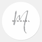 Monogram Jouw naam Speciale Geliefden Ronde Sticker (Voorkant)