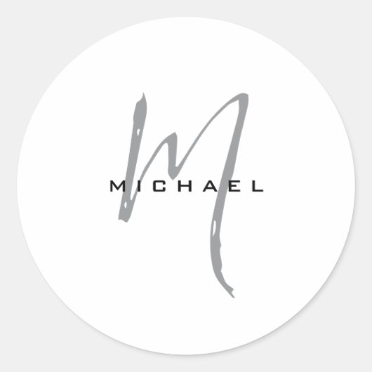 Monogram Jouw naam Speciale Geliefden Ronde Sticker (Voorkant)