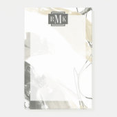 Monogram | Jouw namen toevoegen | Monochrome Momen Post-it® Notes (Voorkant)