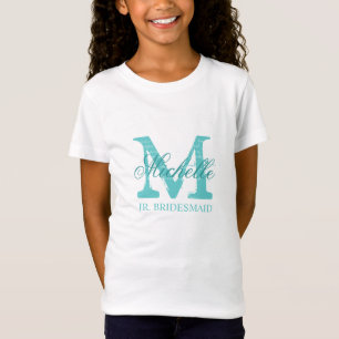 Monogram jr junior bridesmaid t shirt voor meisjes
