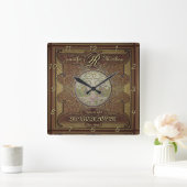 Monogram Jubileum aangepaste reeks Vierkante Klok (Huis)