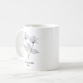 Monogram Juni Geboorte Maand Bloem Koffiemok (Voorkant links)