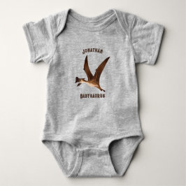 Monogram Jurassic wild dier schattig grijs bruin Romper
