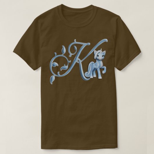 Monogram K Aangepaste Unicorn T-shirt (Design voorkant)