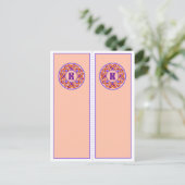 Monogram K Bladwijzer Briefkaart (Staand voorkant)