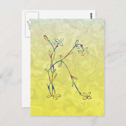 MONOGRAM K BRIEFKAART (Voorkant / Achterkant)