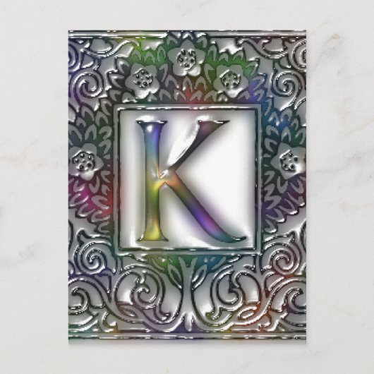 Monogram K Briefkaart (Voorkant)