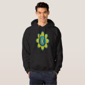 Monogram K  Colorful Flower Hoodie (Voorkant volledig)