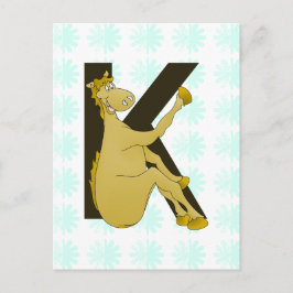 Monogram K Flexibel paard Aangepast Briefkaart