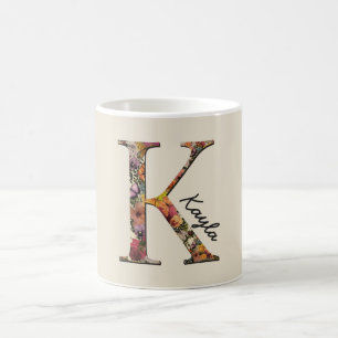 Monogram K, Floral letter K, Mok