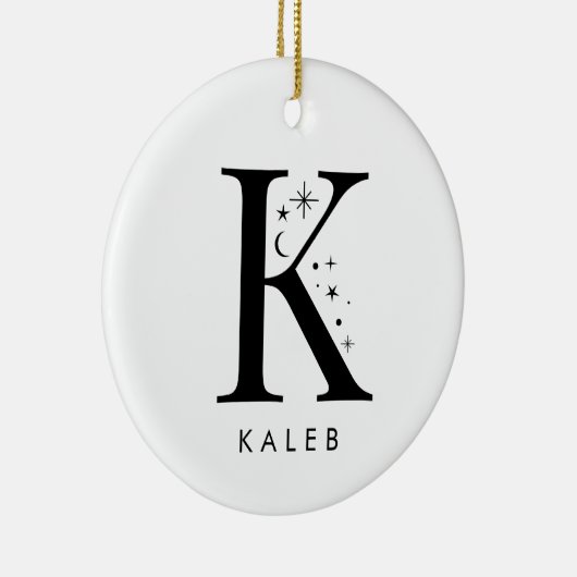 Monogram K hemelse naam Keramisch Ornament (Rechts)