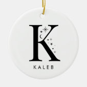 Monogram K hemelse naam Keramisch Ornament (Voorkant)