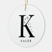 Monogram K hemelse naam Keramisch Ornament (Links)