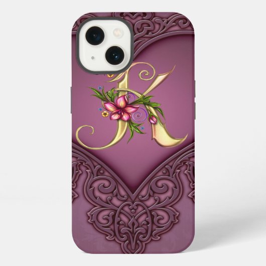 MONOGRAM K iPad-luchttas iPhone Hoesje (Achterkant)