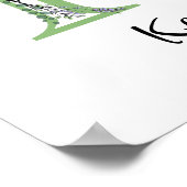 Monogram K Lavendel Eucalyptus kinderkamer poster (Hoek)