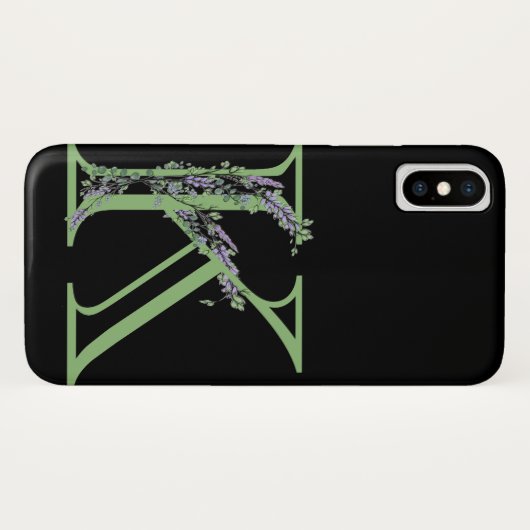 Monogram K Lavender Eucalyptus Case-Mate iPhone Case (Achterkant (horizontaal))