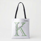 Monogram K Lavender Eucalyptus Tote Bag (Voorkant)