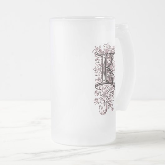   monogram "K" Matglas Bierpul (Voorkant rechts)