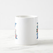 Monogram K met decoratief bloemmotief Koffiemok (Center)