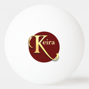 Monogram K Naam Gepersonaliseerd Pingpongbal