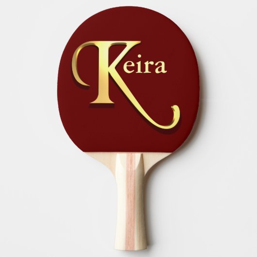 Monogram K Naam Gepersonaliseerd Tafeltennisbatje (Voorkant)