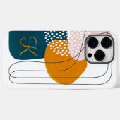 Monogram K Turquoise Oranje Boho Abstracte Kunst Case-Mate iPhone Case (Achterkant (horizontaal))