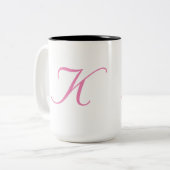 Monogram-K Tweekleurige Koffiemok (Voorkant links)