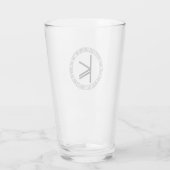 Monogram K - Viking stijl - pint glas (Achterkant)
