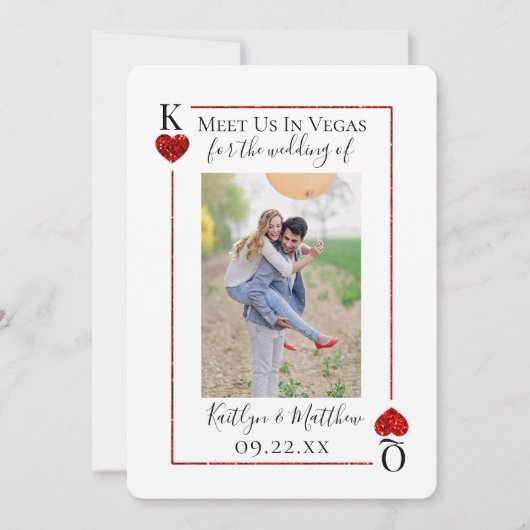 Monogram Kaart afspelen Weduwfoto opslaan Datum (Voorkant)