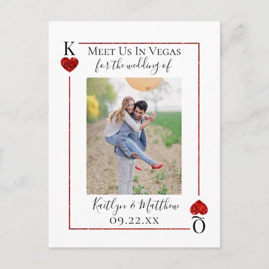 Monogram Kaart afspelen Weduwfoto opslaan Datum (Voorkant)