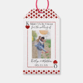 Monogram Kaart afspelen Weduwfoto opslaan Datum Cadeaulabel (Voorkant)