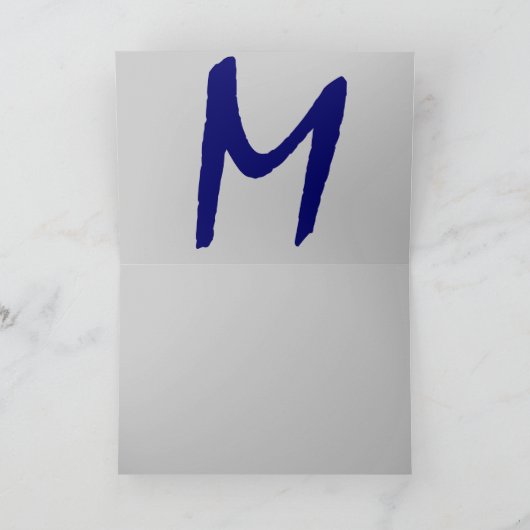 Monogram Kaart - "M"  (Binnen)