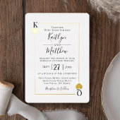 Monogram Kaart Wedding Real Gold Foil