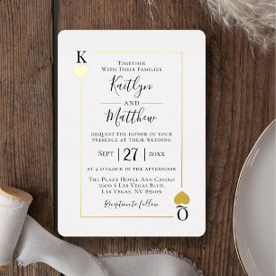 Monogram Kaart Wedding Real Gold Foil