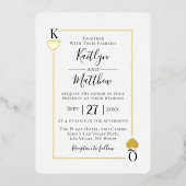 Monogram Kaart Wedding Real Gold Foil (Voorkant)