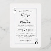 Monogram Kaart Wedding Real Silver Foil (Voorkant)