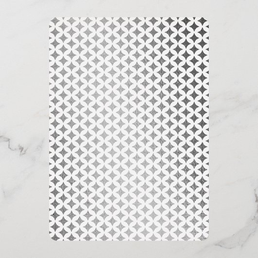 Monogram Kaart Wedding Real Silver Foil (Achterkant)