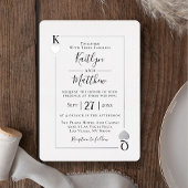 Monogram Kaart Wedding Real Silver Foil
