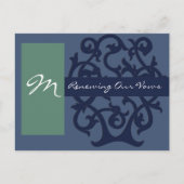 Monogram Kaarten - Blauw (Voorkant)