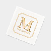 Monogram kaartnaam folie servetten (Links)