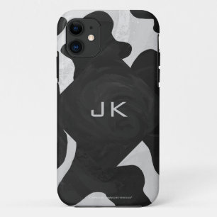 Monogram Kabelzwart en wit Case-Mate iPhone Case