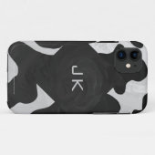 Monogram Kabelzwart en wit Case-Mate iPhone Case (Achterkant (horizontaal))