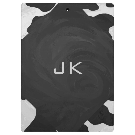 Monogram Kabelzwart en wit Klembord (Achterkant)