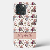 Monogram Kabouters Bakken Cupcakes Donuts Roze Sch Case-Mate iPhone Case (Achterkant)