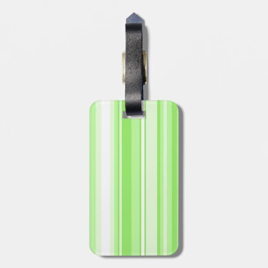 Monogram kalkgroene strepen bagagelabel (Achterkant verticaal)