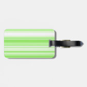 Monogram kalkgroene strepen bagagelabel (Achterkant horizontaal)