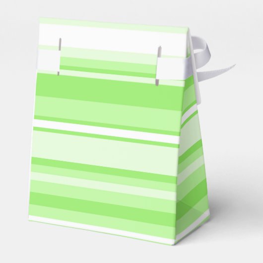 Monogram kalkgroene strepen bedankdoosjes (Achterkant)