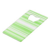 Monogram kalkgroene strepen creditkaart flessenopener (Achterkant Gekanteld)