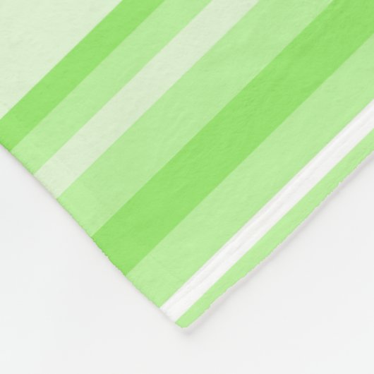 Monogram kalkgroene strepen fleece deken (Hoek)
