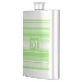 Monogram kalkgroene strepen heupfles (Links)